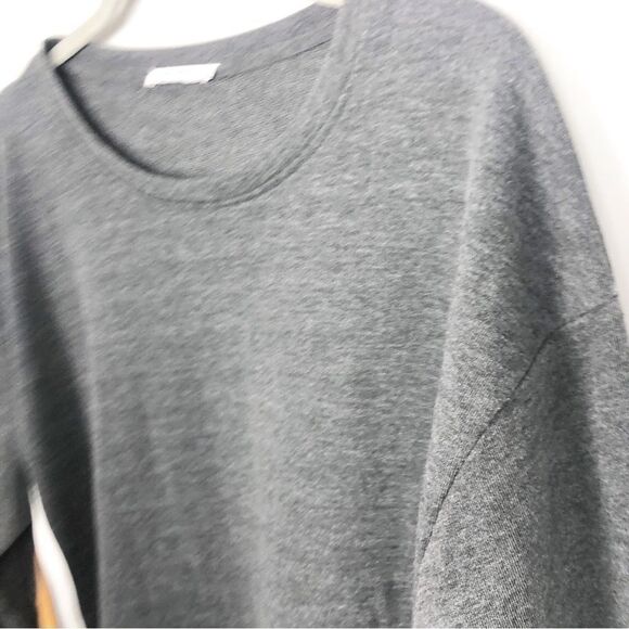 ZARA | Gray Sweatshirt Shift Dress Yellow White Side Stripe Women’s Size Medium - Picture 3 of 9